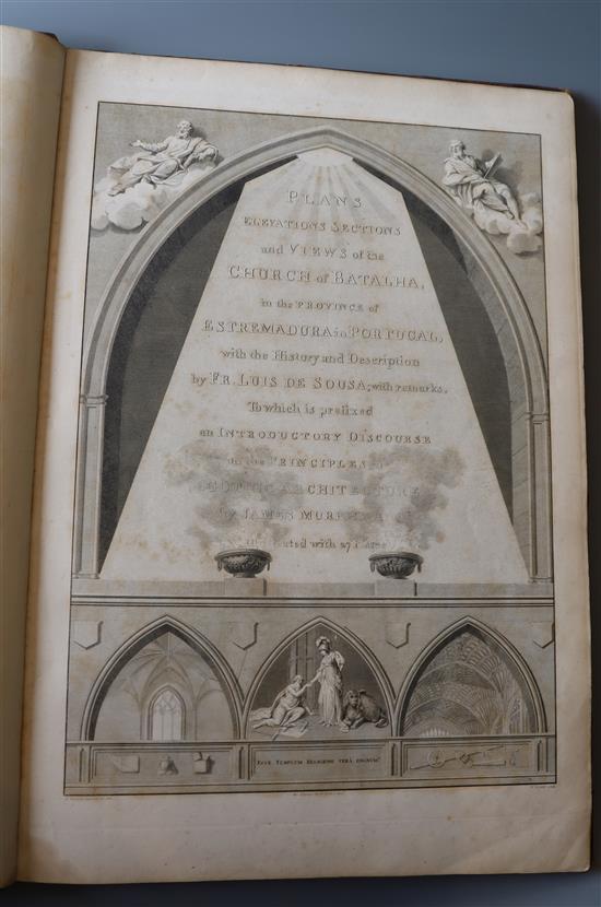 Sousa, Coutinho, Manuel de - Plans, Elevations, Sections and Views of the Church of Batalha, elephant folio,
